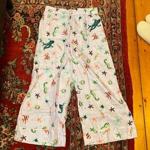 Hill House Skylar Linen Pant Sea Creatures Size L NWOT